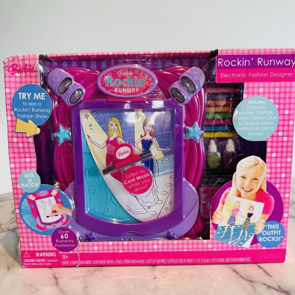 NEW Vintage Y2K BARBIE Rockin' Runway Electronic Fashion Designer Plates Set NIB - Picture 8 of 8